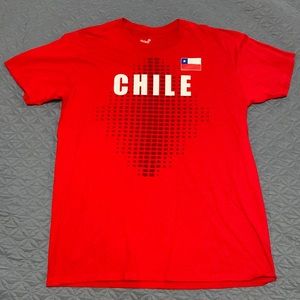 Large Chile soccer/futbol shirt with national flag